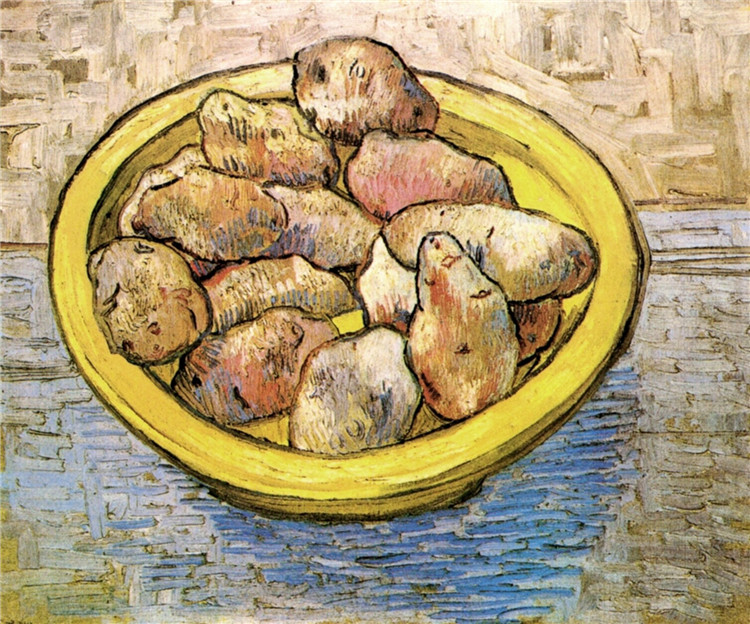 Still Life Potatoes In A Yellow Dish Van Gogh Oil Painting